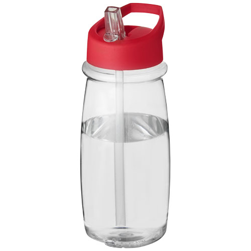 Gourde de sport publicitaire 600ml H2O Active® Translucide et Rouge